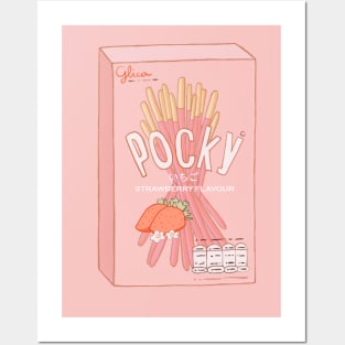 Strawberry Pocky Posters and Art